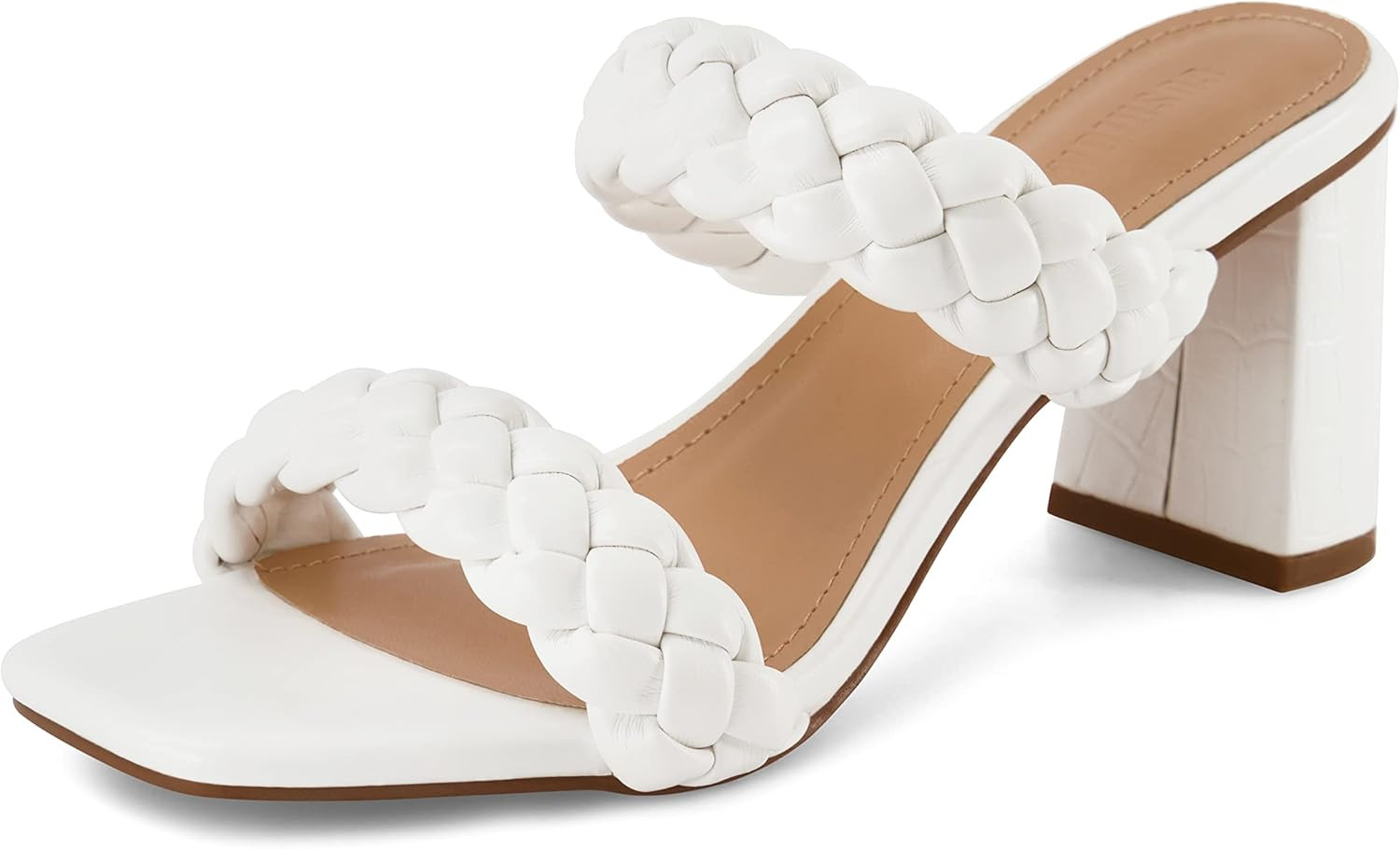 Dunes + CUSHIONAIRE Technology Women's Iris braided Heel Sandal +Memory Foam and Wide Widths Avai... | Amazon (US)