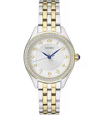 Women's Crystal Collection Quartz Analog Two Tone Bracelet Watch | Dillard's