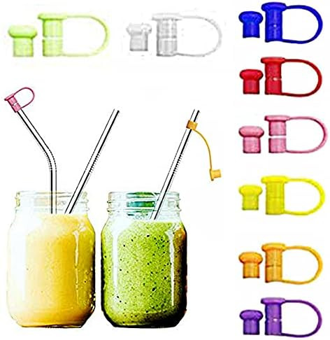 JpGdn 24pcs Silicone Straw Tips Cover 6MM Reusable Drinking Straw Cap Cover Multicolored Food Gra... | Amazon (US)