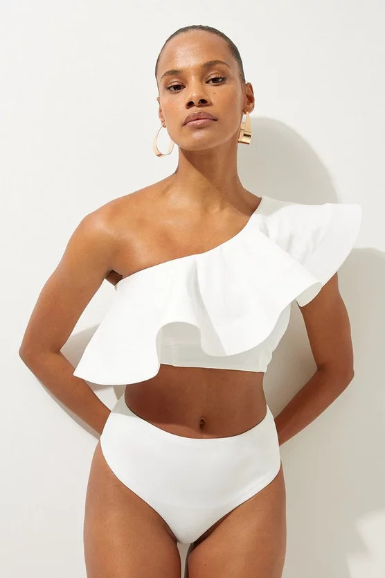 High Waist Bikini Bottom | Karen Millen UK + IE + DE + NL