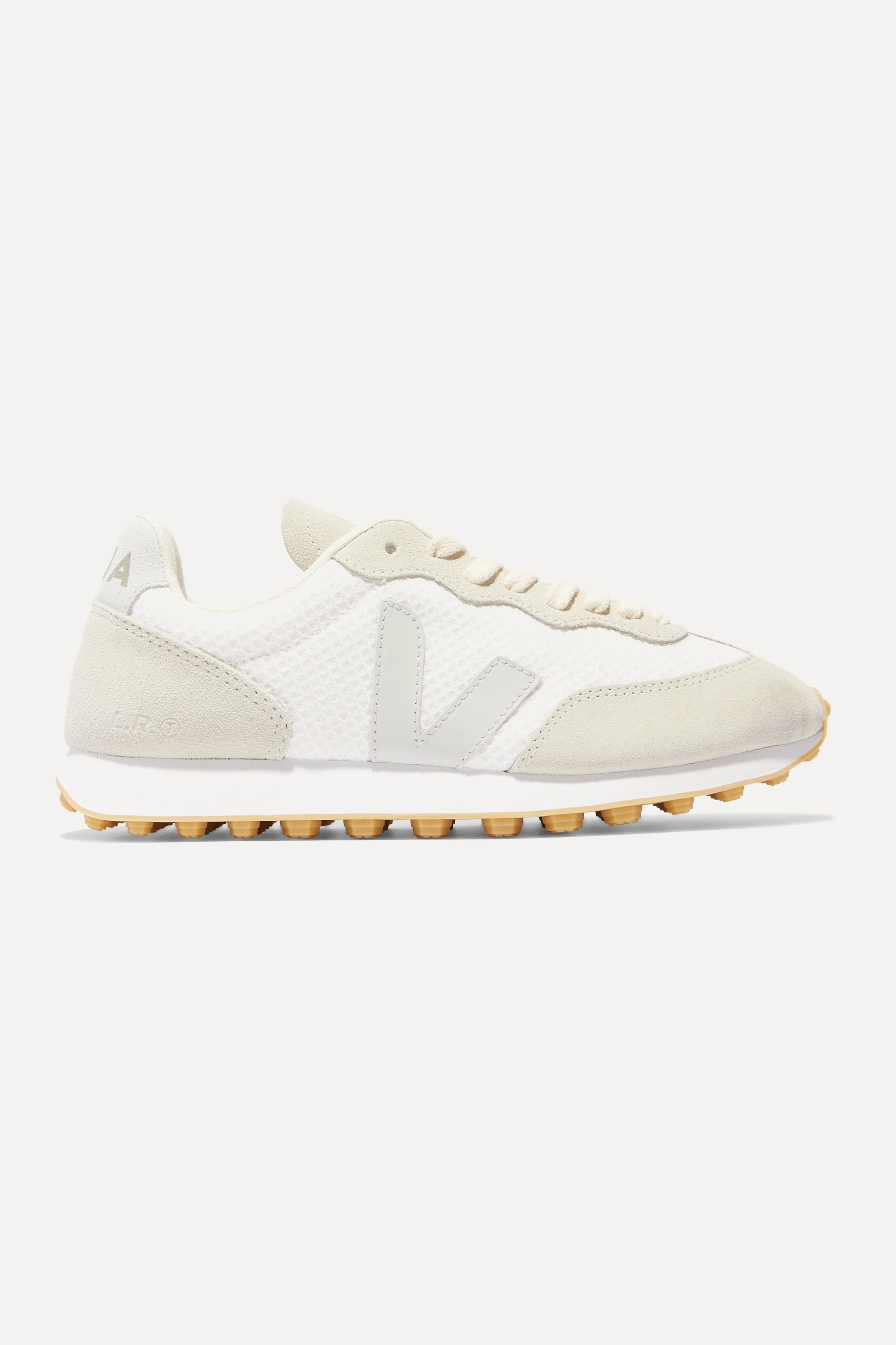 + NET SUSTAIN Rio Branco leather-trimmed mesh and suede sneakers | NET-A-PORTER (US)