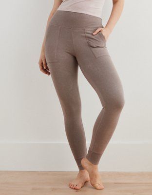Aerie Chill Ribbed Pocket Legging | American Eagle Outfitters (US & CA)