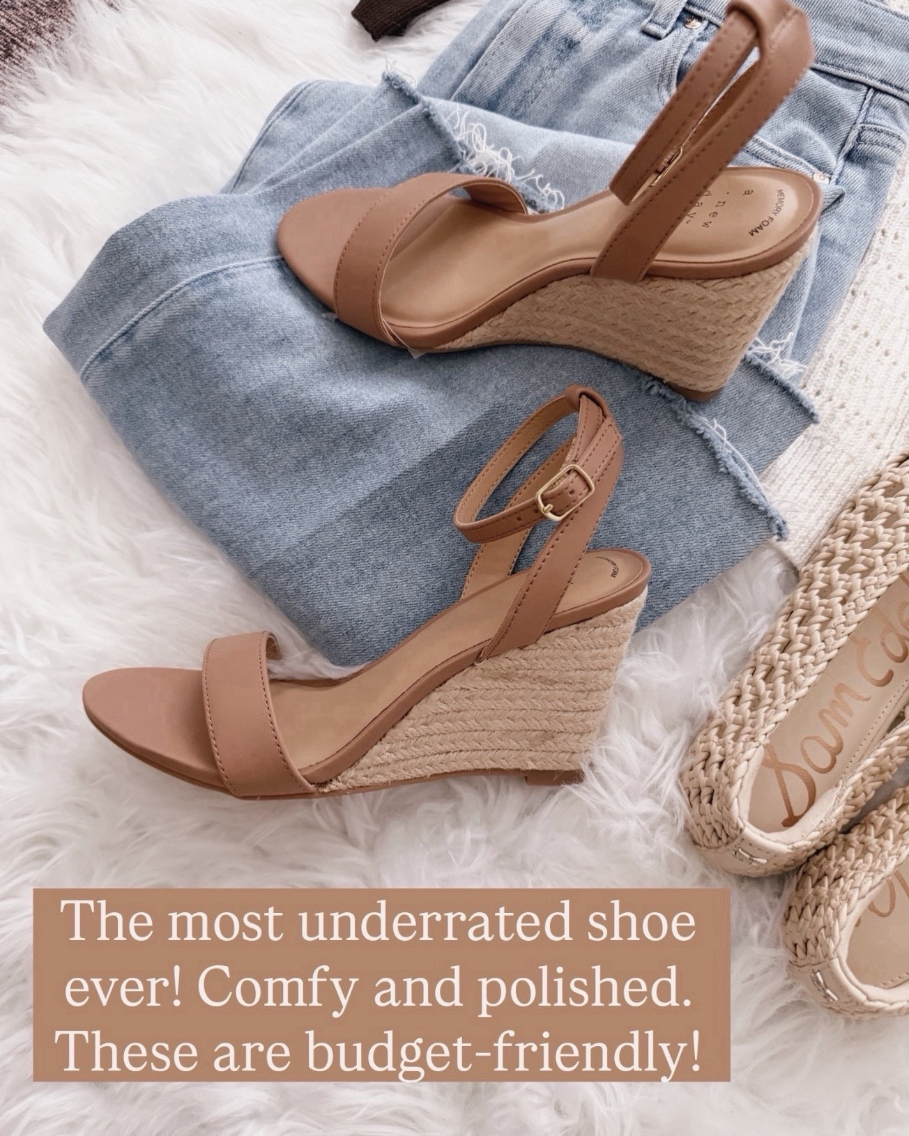 These are so comfortable and make every outfit look more put together.

wedge sandals, espadrille wedges, spring shoes, summer sandals, comfortable heels, neutral sandals, casual dressy shoes, everyday outfit, jeans outfit, warm weather style, affordable shoes

#LTKOver40 #LTKSeasonal #LTKTravel