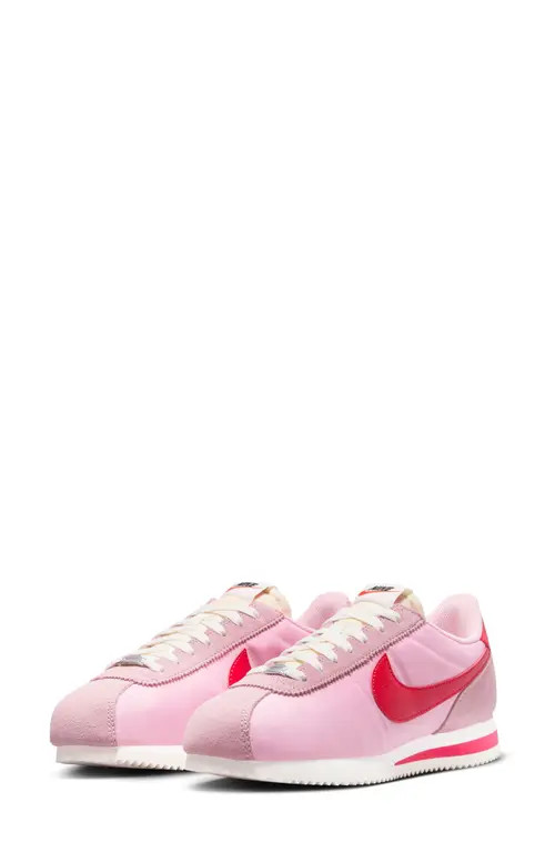 Nike Cortez TXT Sneaker in Soft Pink/Fire Red at Nordstrom, Size 9.5 | Nordstrom