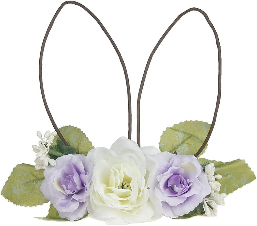 DreamLily Baby Girls Flower Crown Spring Bunny Headband Woodland Floral Head Piece for Toddler BB... | Amazon (US)