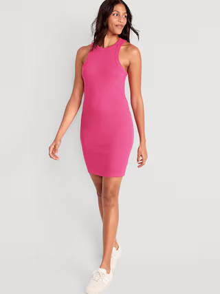 Fitted Sleeveless Rib-Knit Mini Dress for Women | Old Navy (US)