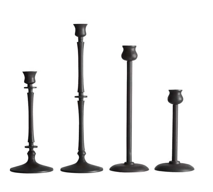 Booker Candleholders, Bronze Tapers - Set Of 4 | Pottery Barn (US)