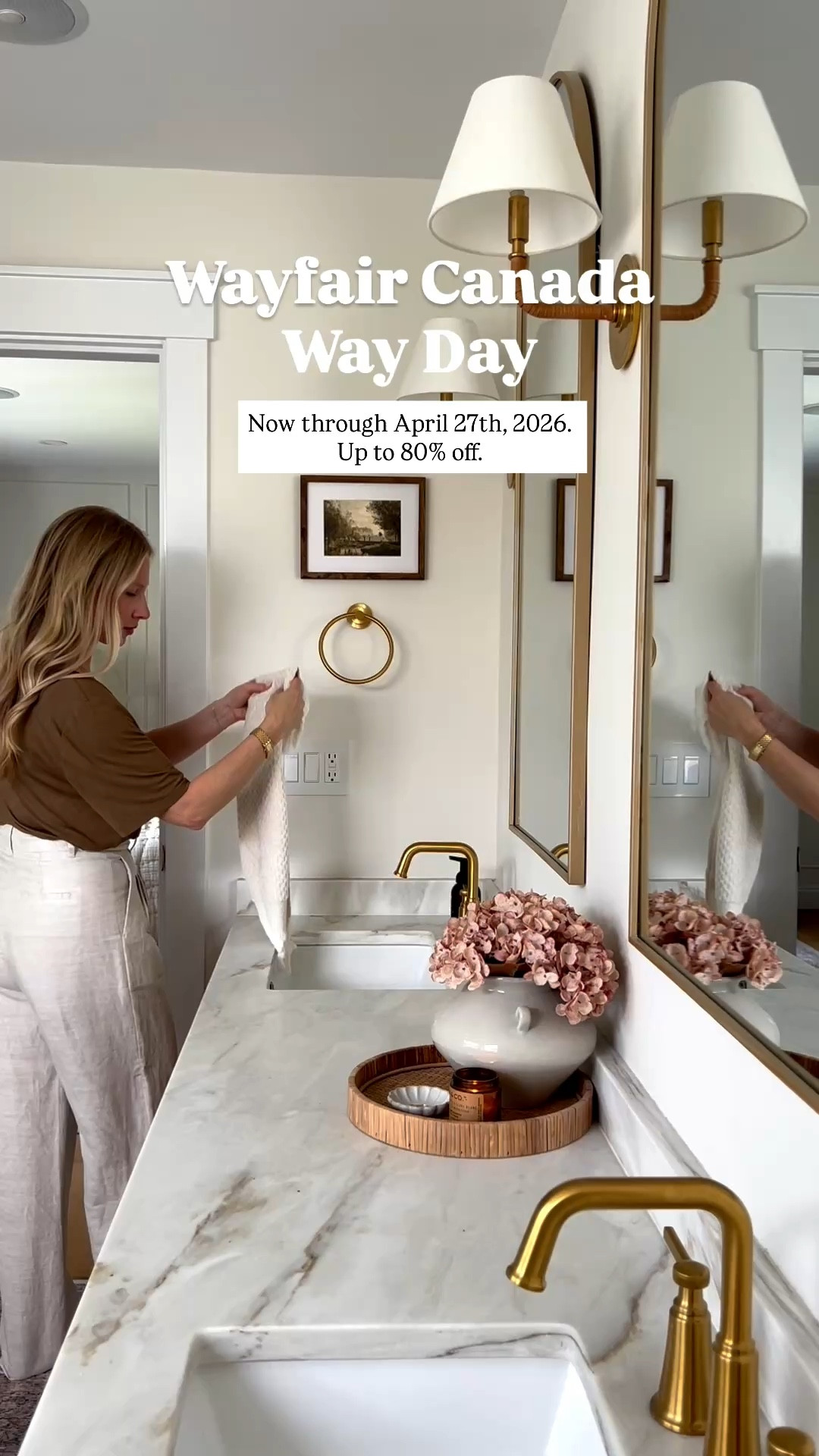 Shop up to 80% off during @wayfaircanada Way Day Event. Now through April 27th,
2026. Save on all categories including rugs, lighting, mirrors, decor and more! #WayfairCAHome #WayfairCAPartner