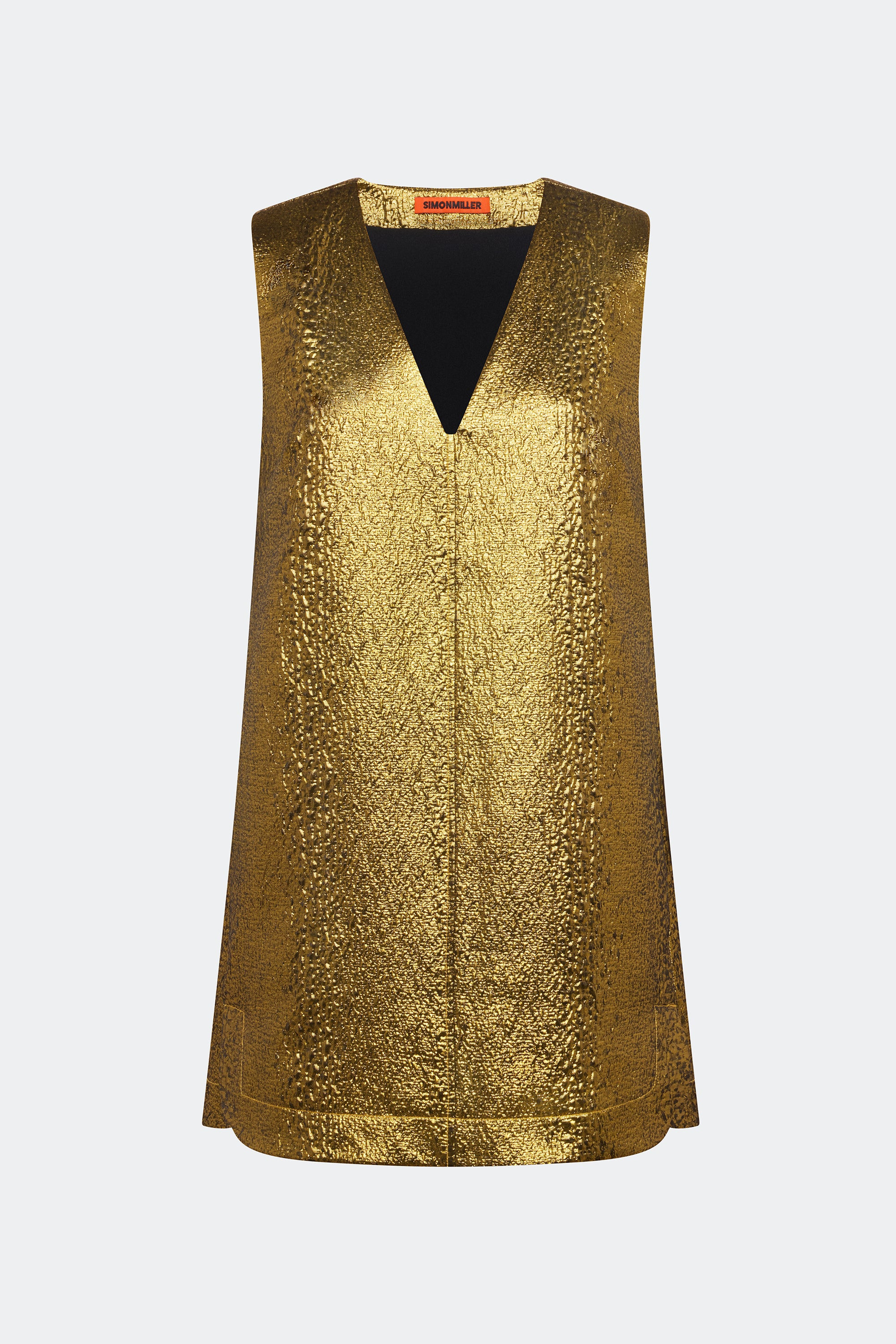 Fountain
           Metallic Mini Dress In Star Gold | Simon Miller
