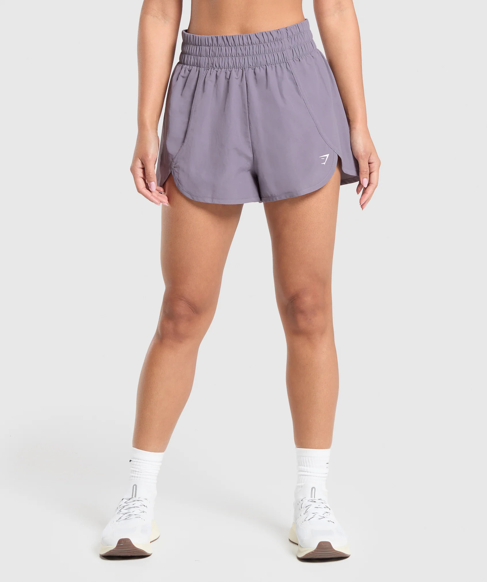 Gymshark Retro Waistband Shorts - Fog Purple | Gymshark CA
