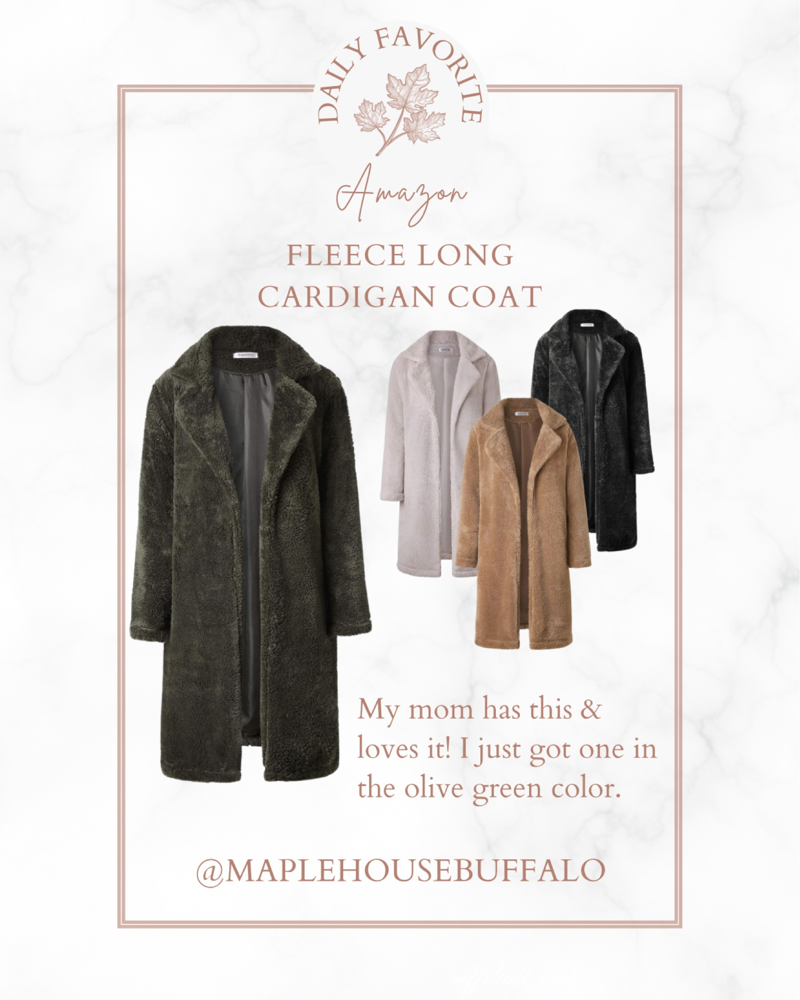 Super cute and cozy cardigan coat! My mom has it in the caramel color and loves it. 

#LTKSeasonal #LTKGiftGuide #LTKCyberWeek