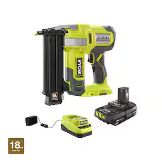 RYOBI ONE+ 18V Cordless 18-Gauge Brad Nailer Kit with 2.0 Ah Compact Battery and Charger P321-PSK... | The Home Depot