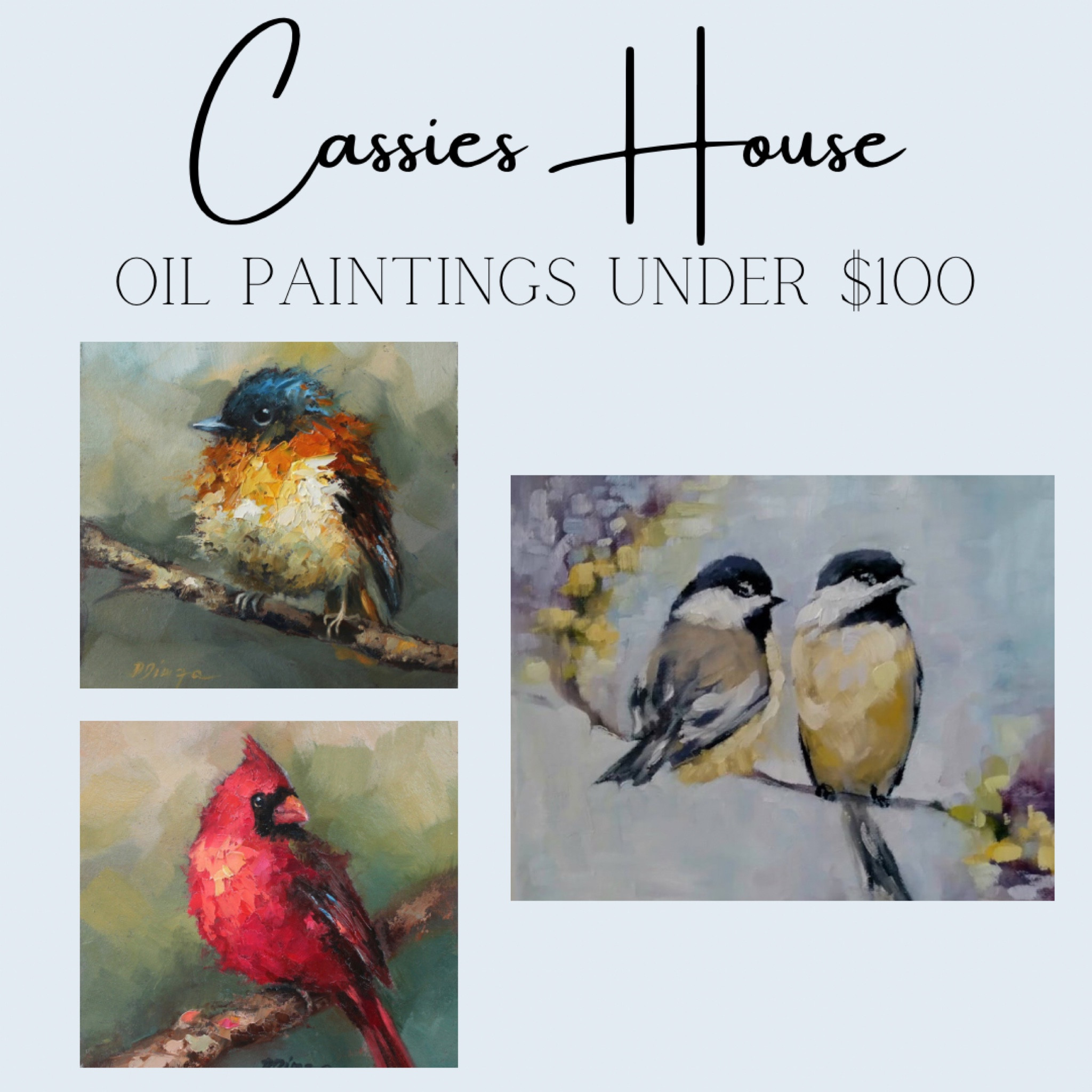 Bird oil paintings. 

#LTKhome