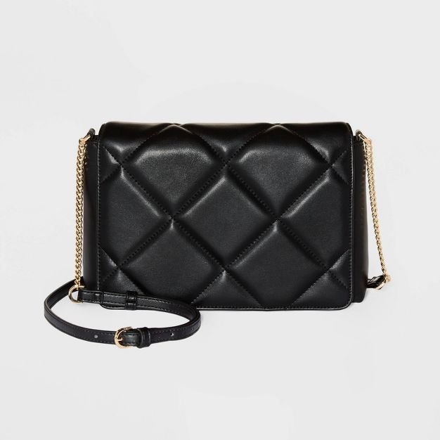 Square Woven Crossbody Bag - A New Day&#8482; Black | Target