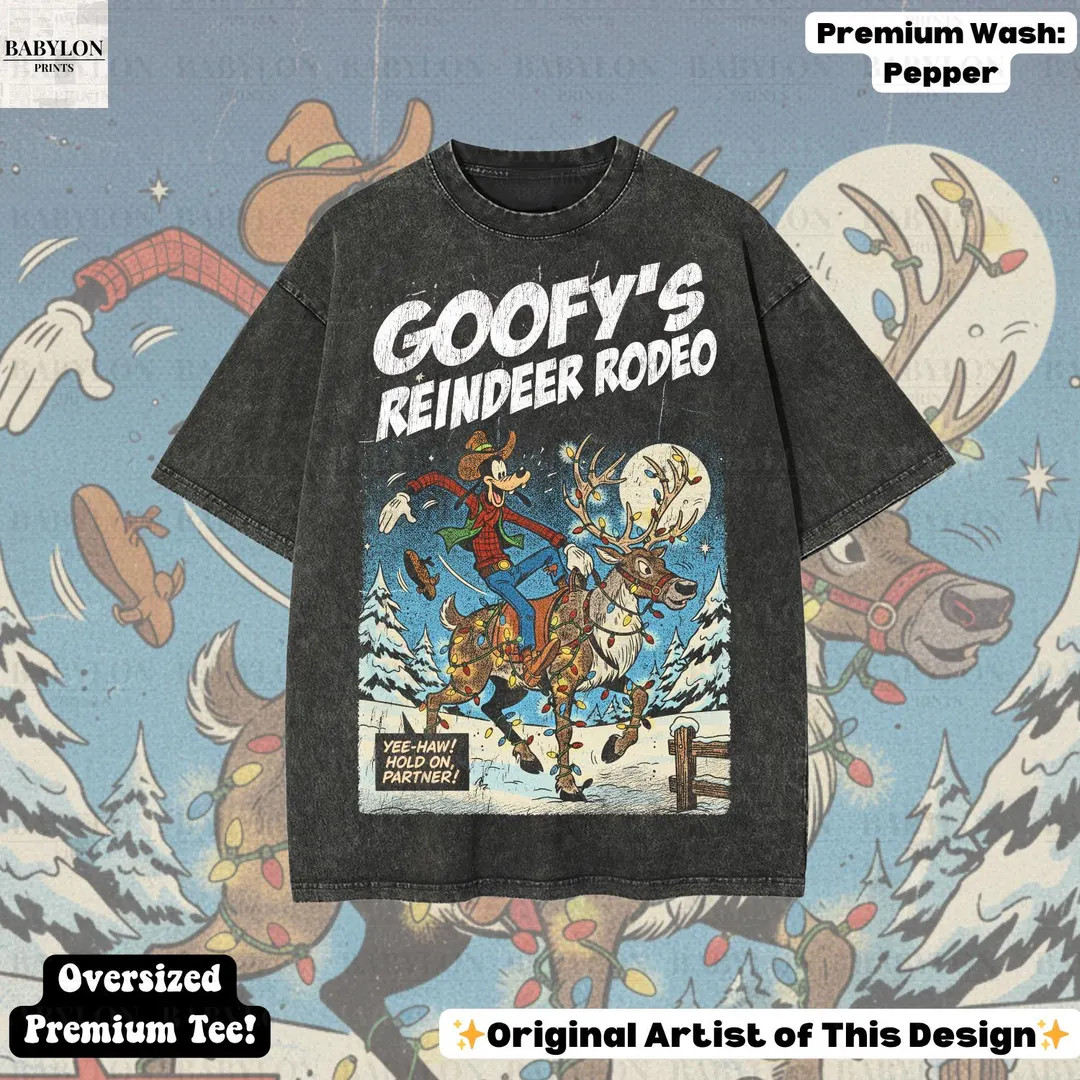Oversized Goofy Christmas Shirt: Vintage Disney Christmas Shirt, Goofy Christmas Gift, Christmas ... | Etsy (US)