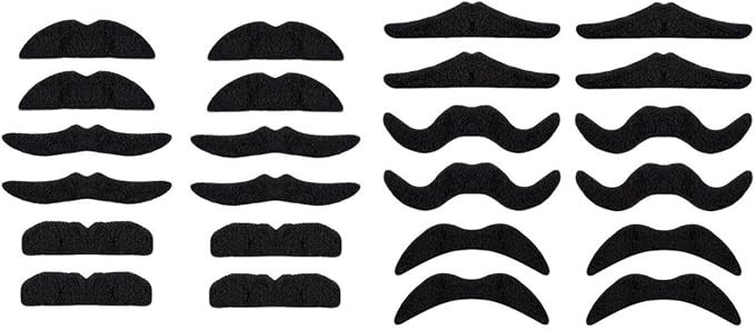 LuckyStar365 24 pcs Novelty Fake Mustaches, Mustache Party Supplies, Self Adhesive Mustaches for ... | Amazon (US)
