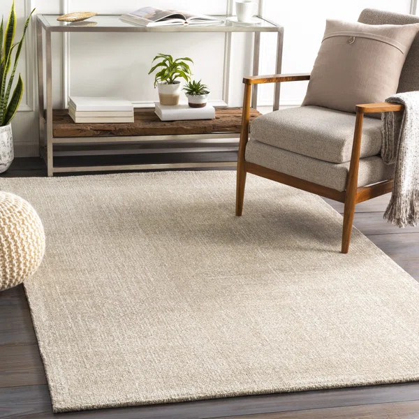 Madewell Handmade Tufted Light Gray/White Area Rug | Wayfair Professional