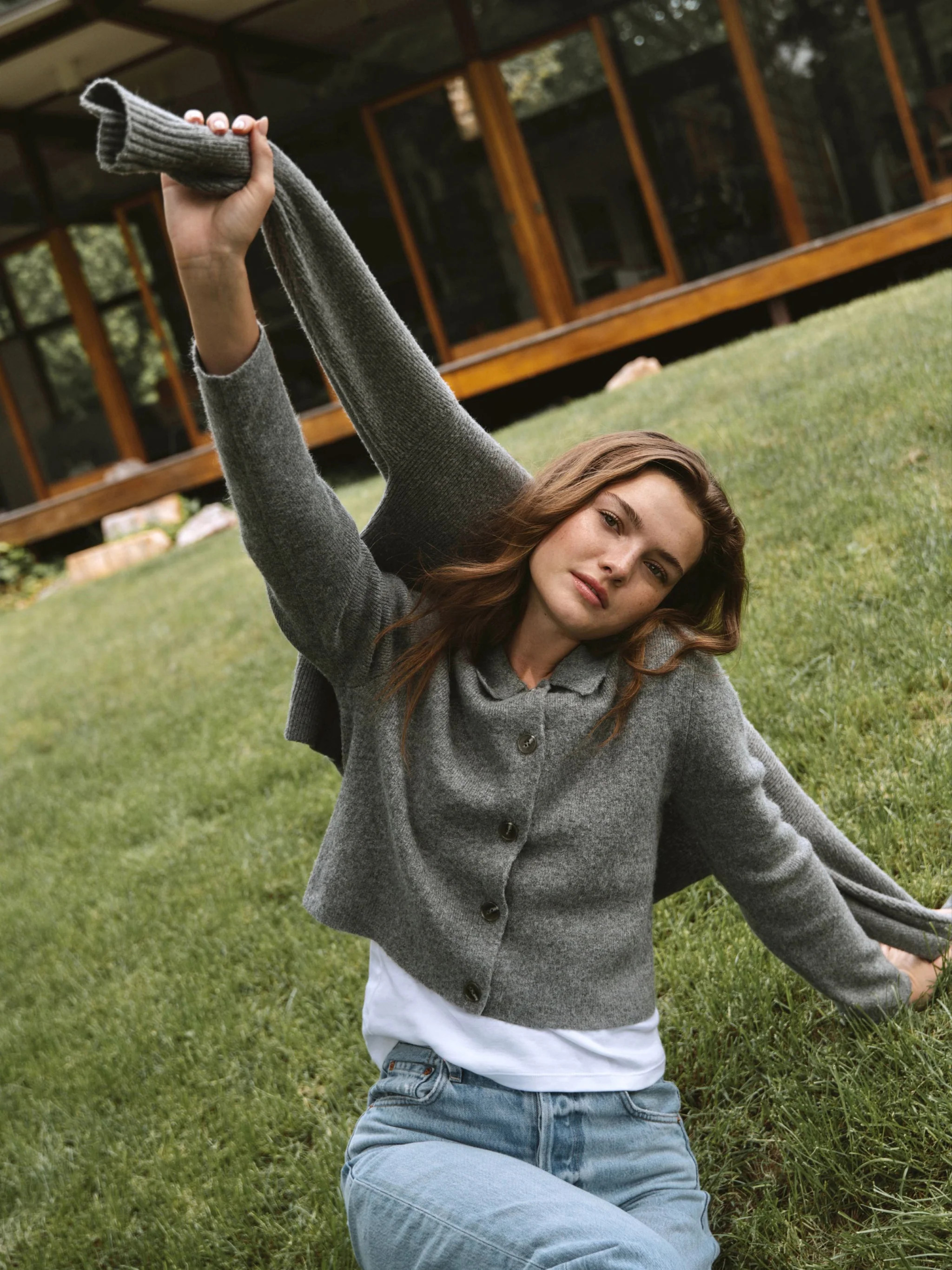 Ellie Knit Collared Cardigan | French Connection (US)