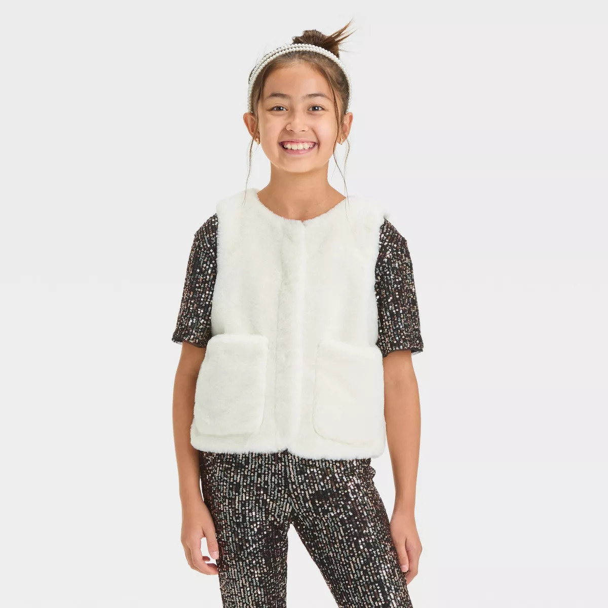 Girls' Faux Fur Vest - Cat & Jack™ | Target