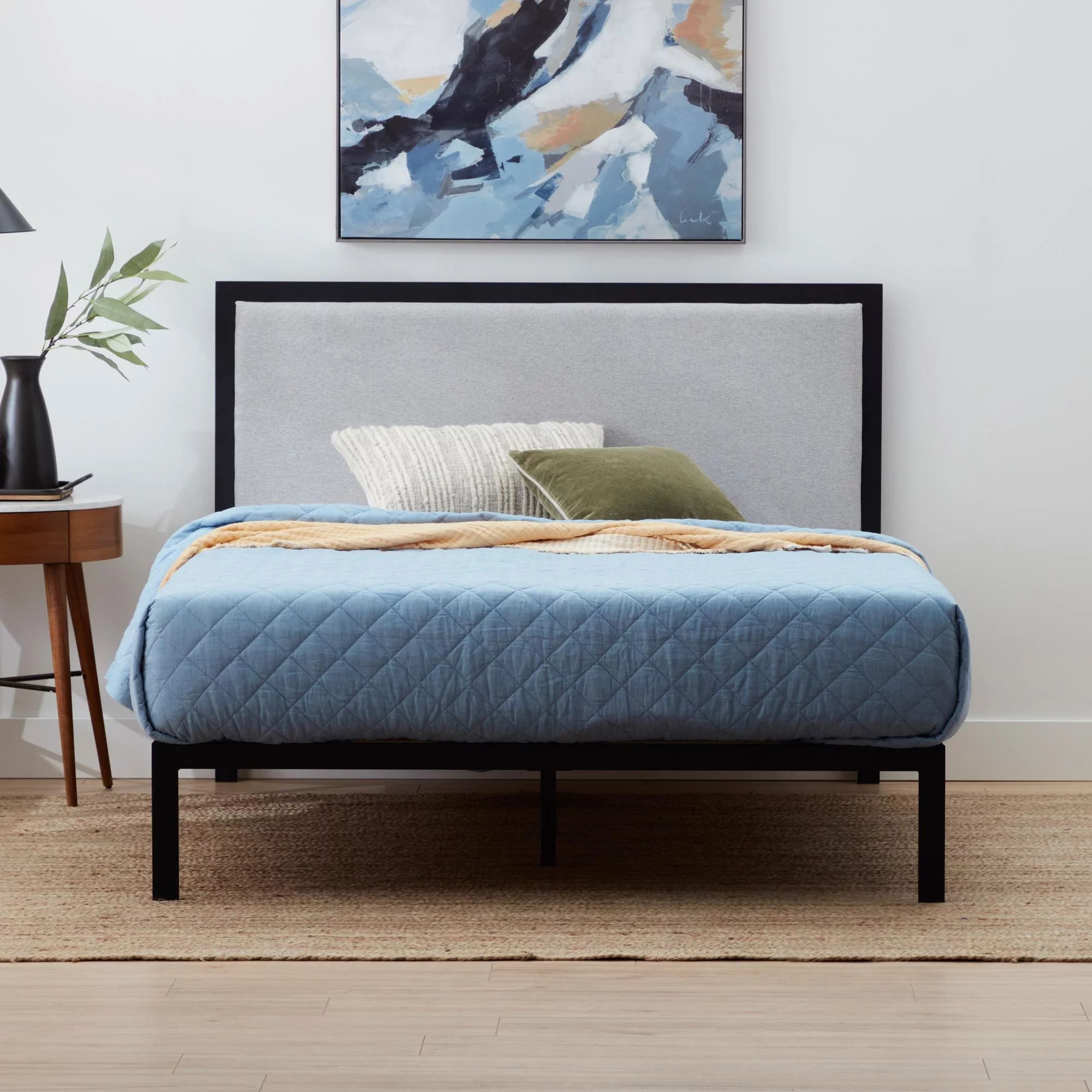 Gap Home Metal Upholstered Bed, Queen, Gray | Walmart (US)