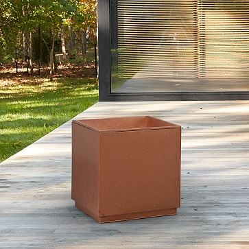 Cityscape Galvanized Steel Planters - Copper | West Elm (US)