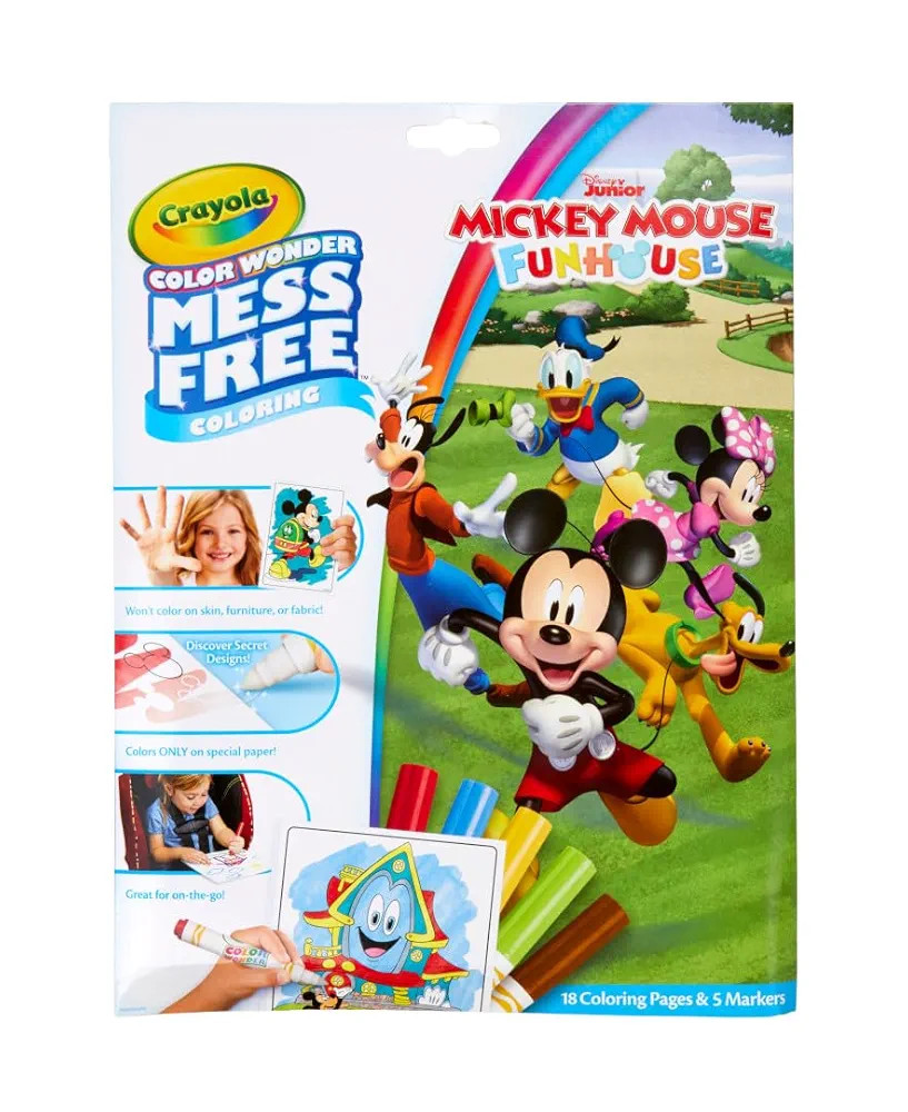 Crayola Color Wonder Mickey Mouse Clubhouse, Mess Free Coloring Pages & Markers, Gift for Kids, A... | Amazon (US)