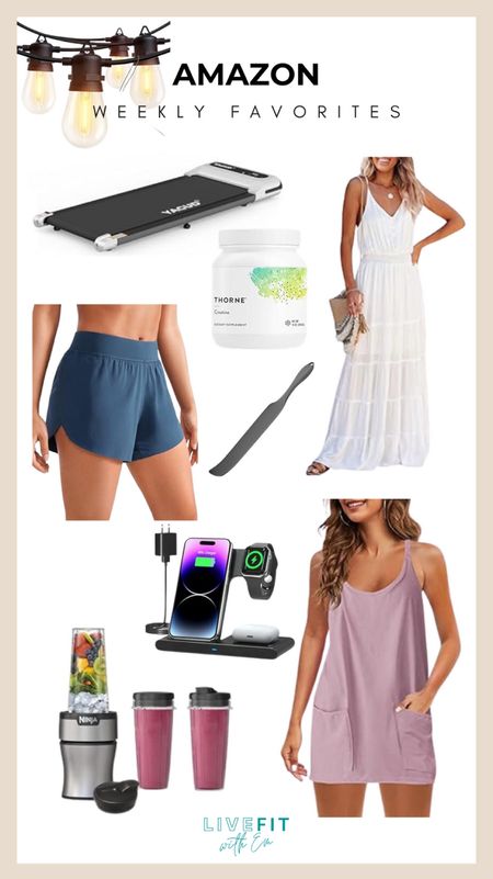 Discover this week's Amazon favorites! Whether you're lighting up your patio with string lights, staying active with a compact walking pad, or dressing up in a flowing white dress, there's something here for every aspect of your summer lifestyle. Boost your health with quality supplements and stay charged and ready with innovative tech accessories.
#AmazonFinds #SummerEssentials #HealthAndFitness #TechGadgets #FashionFinds

#LTKHome #LTKFitness #LTKActive