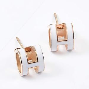 Classic H Design 18K Gold Plated Girl Earrings Colorful Color Optional Women's Gift | Amazon (US)