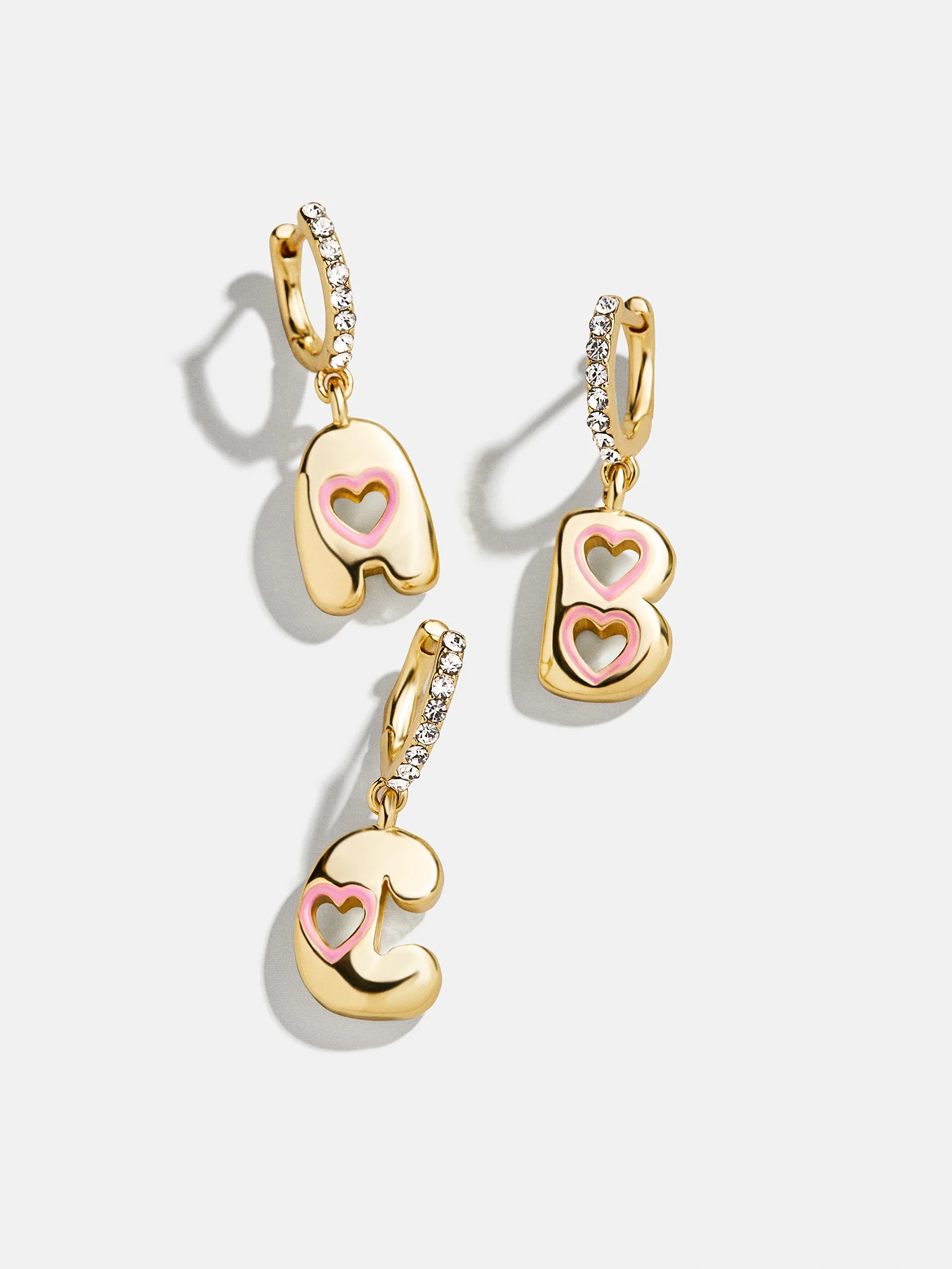 Kids' Initial Earrings - Gold/Pavé | BaubleBar (US)