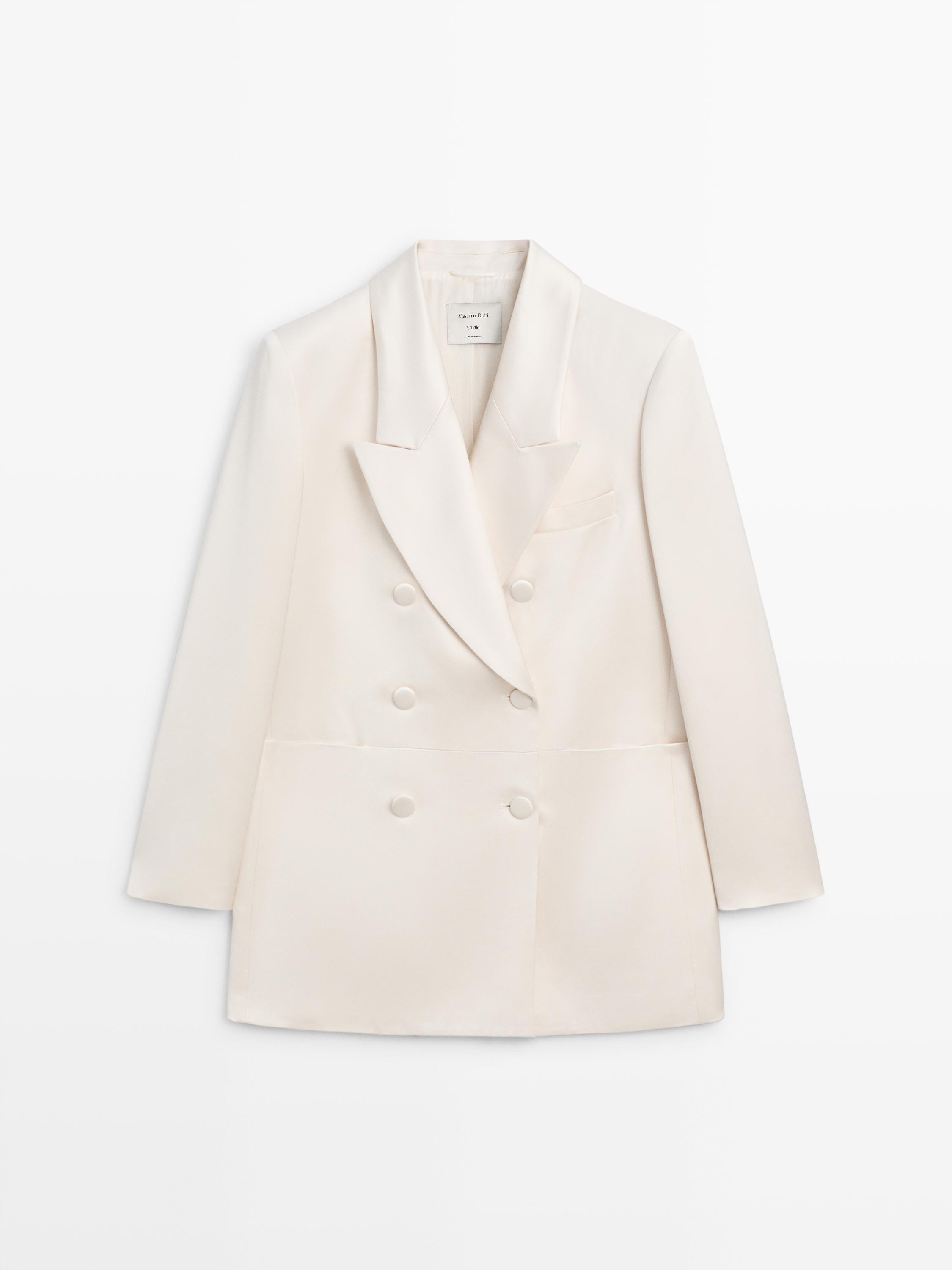 Satin blazer with buttons - STUDIO | Massimo Dutti US