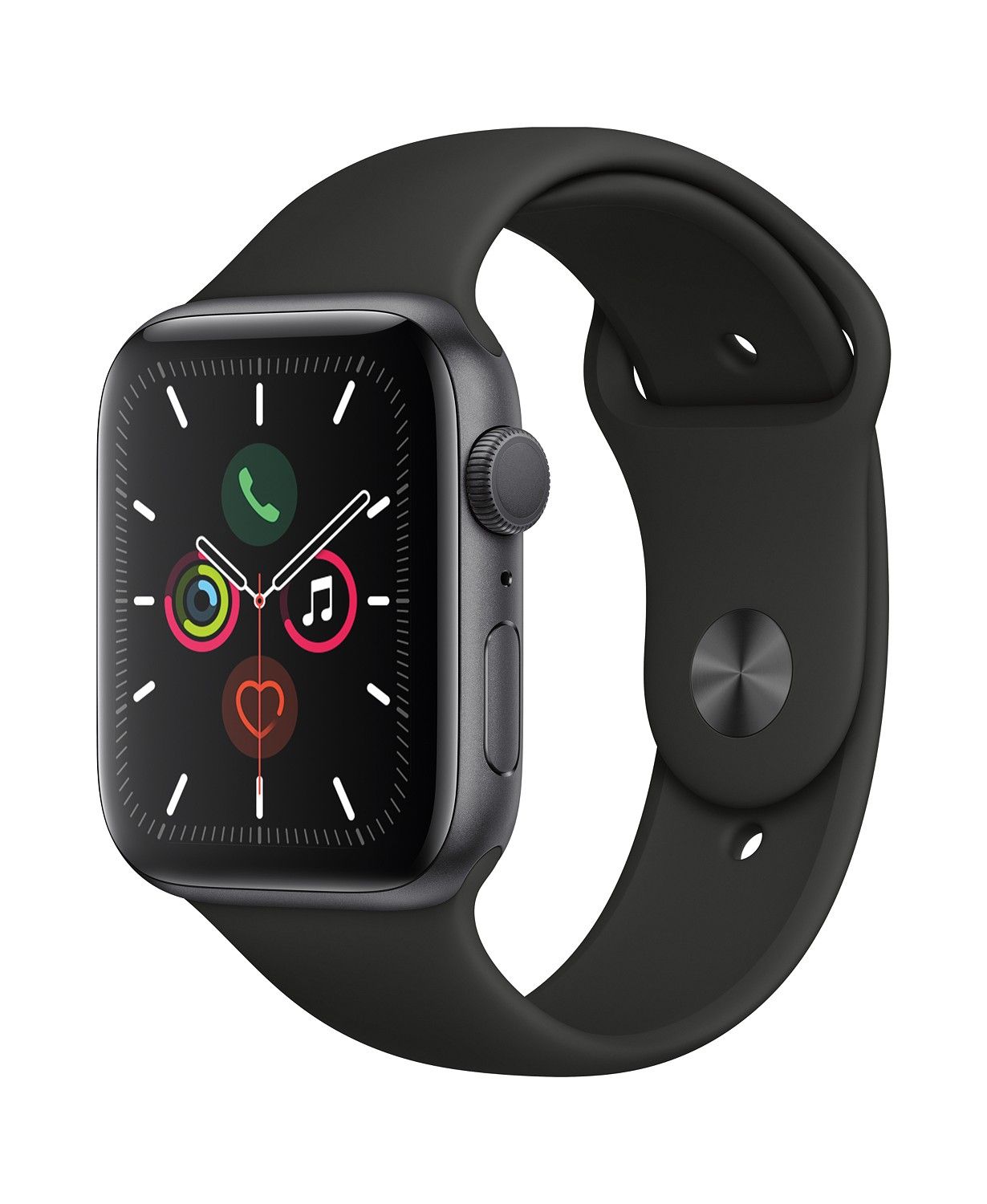 GPS, 44mm Space Gray Aluminum Case with Black Sport Band | Macys (US)