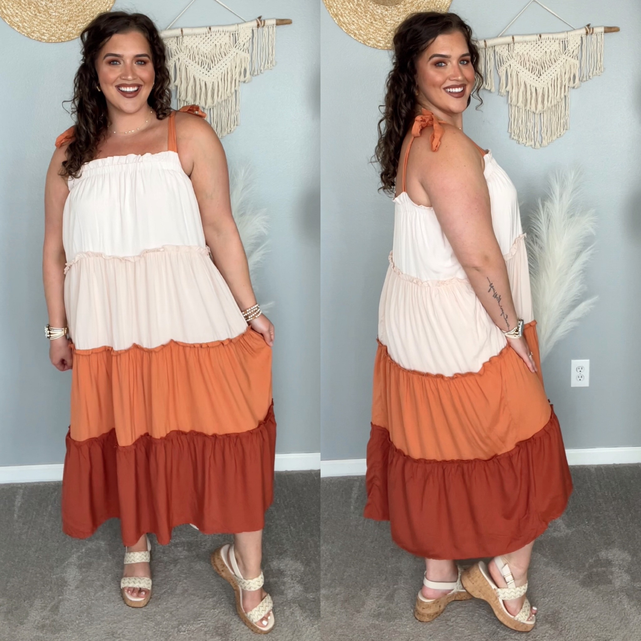 Midsize affordable Fall transition dress 🍂👗🌾 
Size: XL
Use code “ASHLEYB15” to save 15% off $65 sitewide
#midsizeoutfits #ootd #dresses #casualoutfit #teacheroutfit #familyphotos #fallfashion #floral #maxidress #pumpkinpatch #affordablefashion #styleinspo #wedges

#LTKmidsize #LTKstyletip #LTKSeasonal