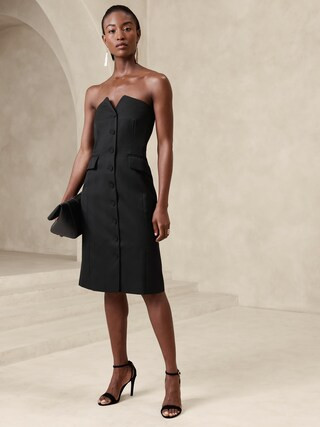 Tuxedo Knee-Length Dress | Banana Republic Factory
