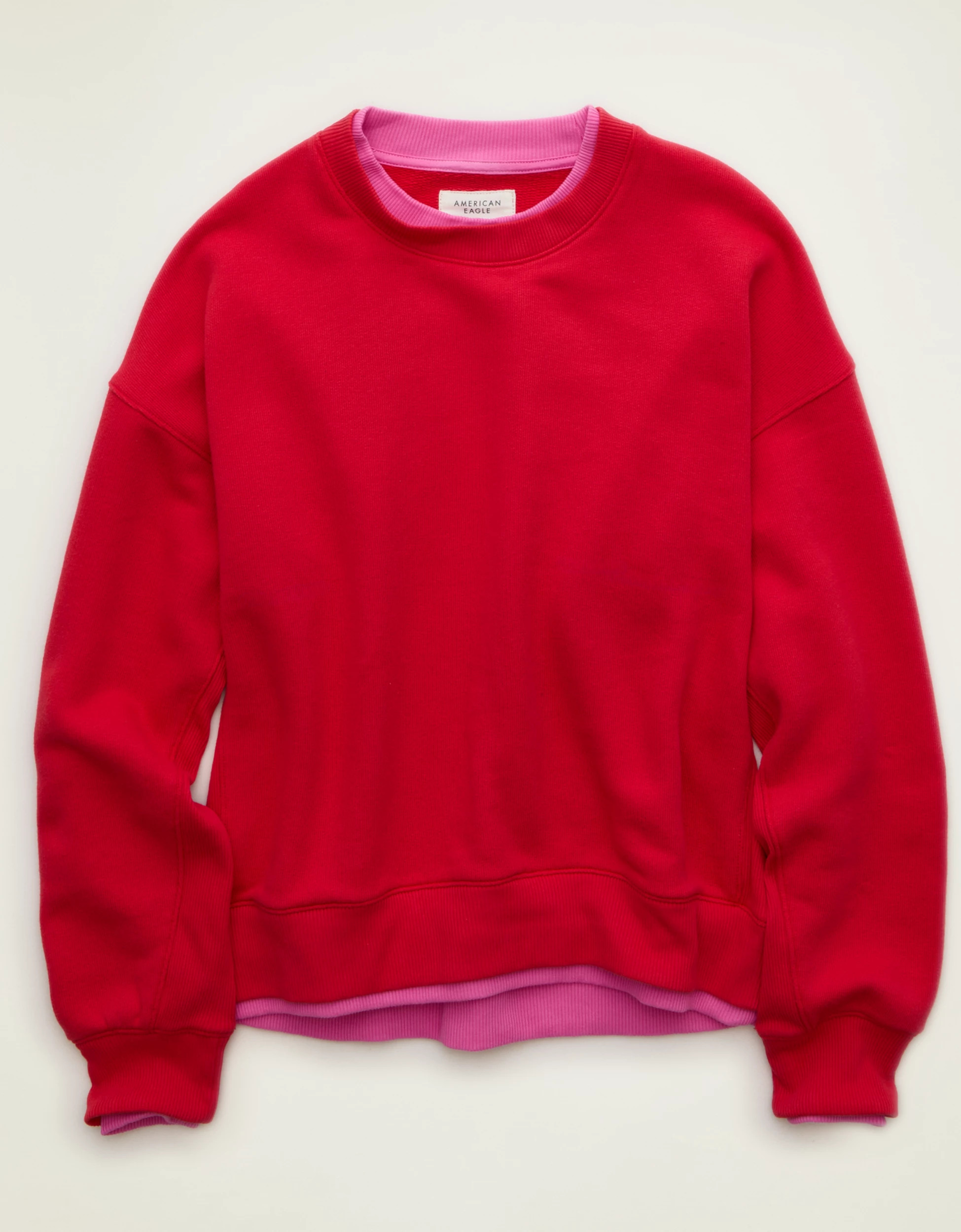 AE Twice As Nice Crew Neck Sweatshirt | American Eagle Outfitters (US & CA)