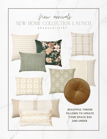 Shop these cute new throw pillows $35 and under for a home refresh 

#LTKhome #LTKfindsunder50 #LTKsalealert