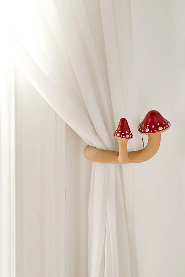 Shroomy Curtain Tie-Back in Red at Urban Outfitters | Urban Outfitters (US and RoW)