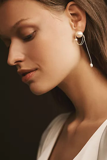 Serefina Baroque Pearl Mismatched Drop Earrings | Anthropologie (US)
