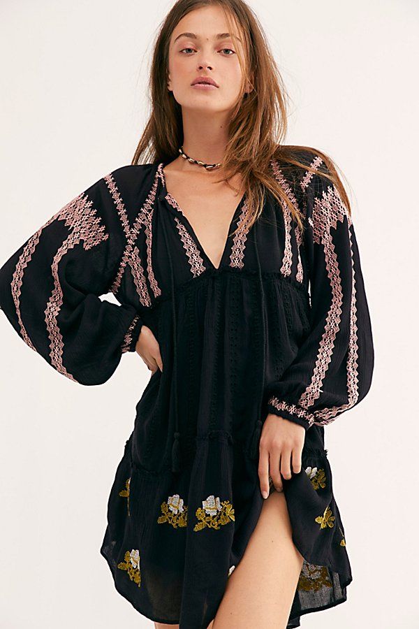 Wild Horses Embroidered Mini Dress by Free People | Free People (Global - UK&FR Excluded)