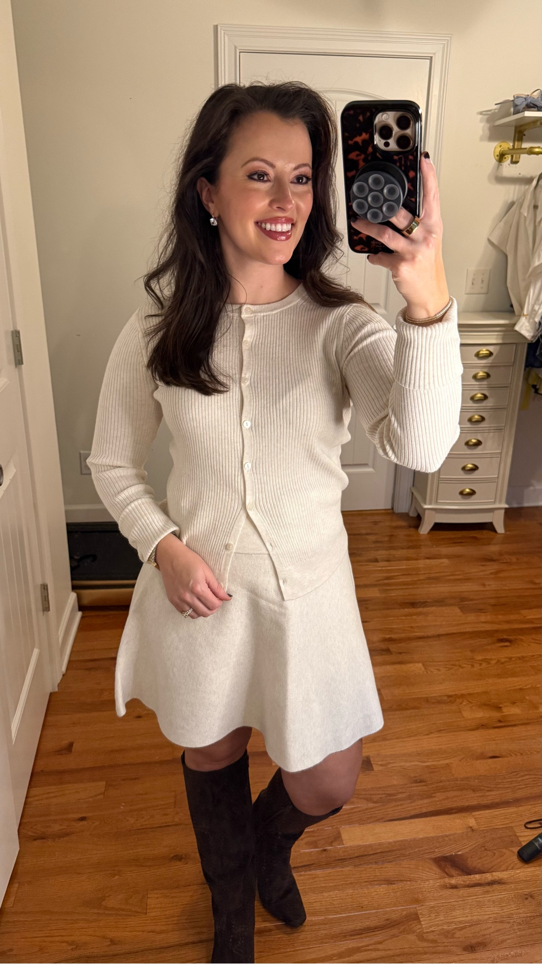 Thanksgiving outfit idea - family photo outfit - sweater - cardigan - matching set

S in top
M in Skirt 

#LTKFindsUnder50 #LTKSeasonal #LTKHoliday