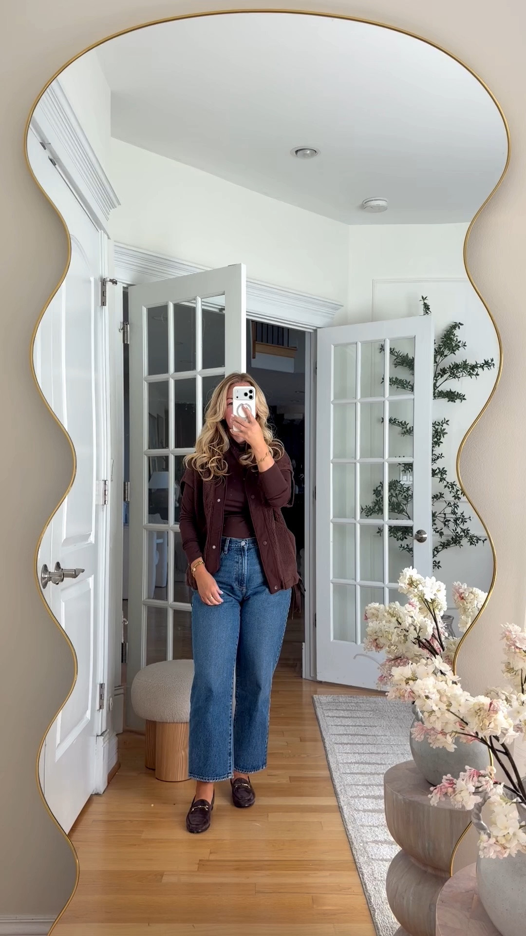Easy Fall Outfit 🤎
These new jeans are officially on repeat! Paired them with my favorite fall loafers + this new fleece vest and mock neck top from Amazon. Such an easy, polished everyday look for fall—and the chocolate brown gets me every time. 🍂 Everything linked!

#LTKootd #LTKmomlife #LTKPetite