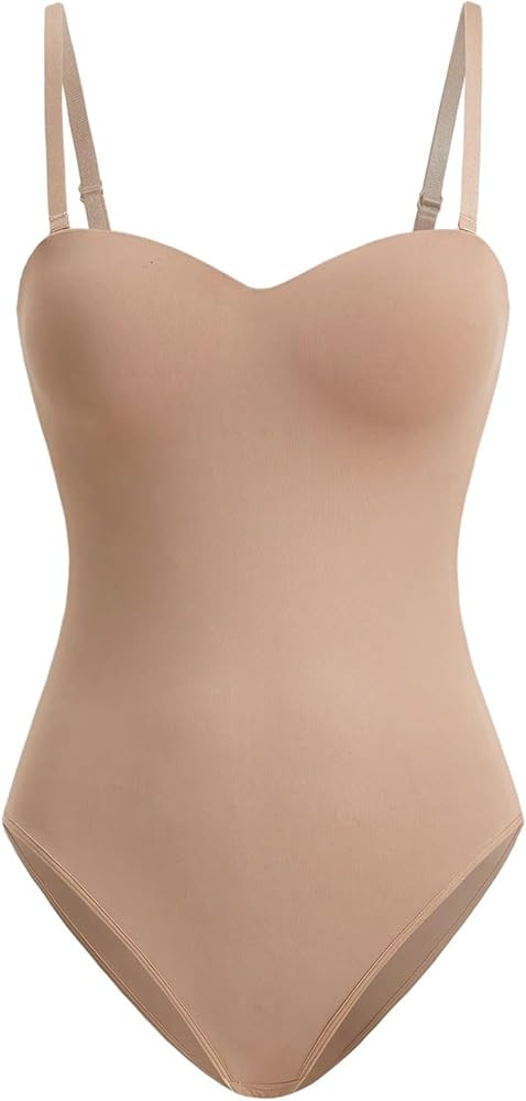 SOLY HUX Women's Cami Bodysuit Shapewear Spaghetti Strap Tummy Control Slim Body Suit Camisole To... | Amazon (US)