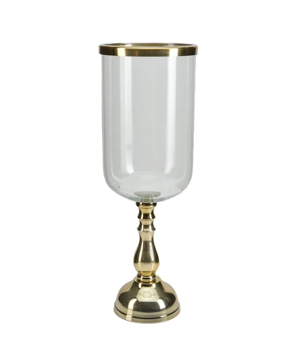 14.5'' H Glass Tabletop Hurricane | Wayfair North America