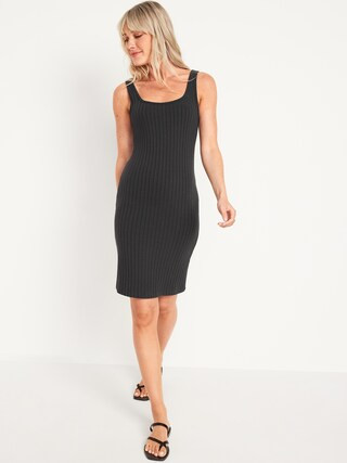 Fitted Sleeveless Rib-Knit Mini Dress for Women | Old Navy (US)