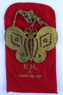 Kenneth Jay Lane, Gold Tone Large Butterfly, Sex & The City Necklace, 20 Inch  | eBay | eBay US