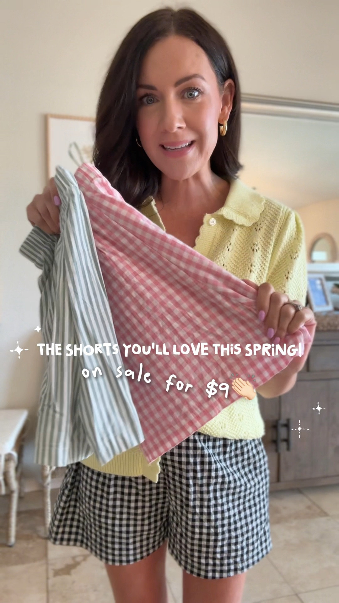 Warm weather closet staples on sale for $9!! if you don’t love denim shorts try these instead🙌🏼 I wear a medium and they come in a bunch of different gingham and striped options ￼

#LTKSeasonal #LTKSaleAlert #LTKootd