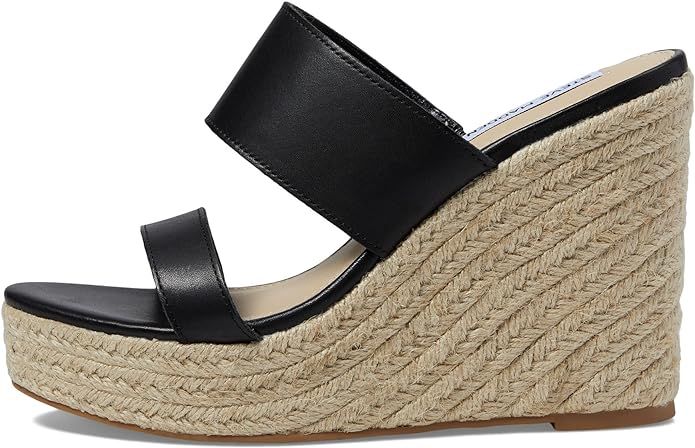 Steve Madden Sunrise Wedge Sandals for Women - Jute Wrapped Wedge Heel, Padded Footbed, and Open-... | Amazon (US)