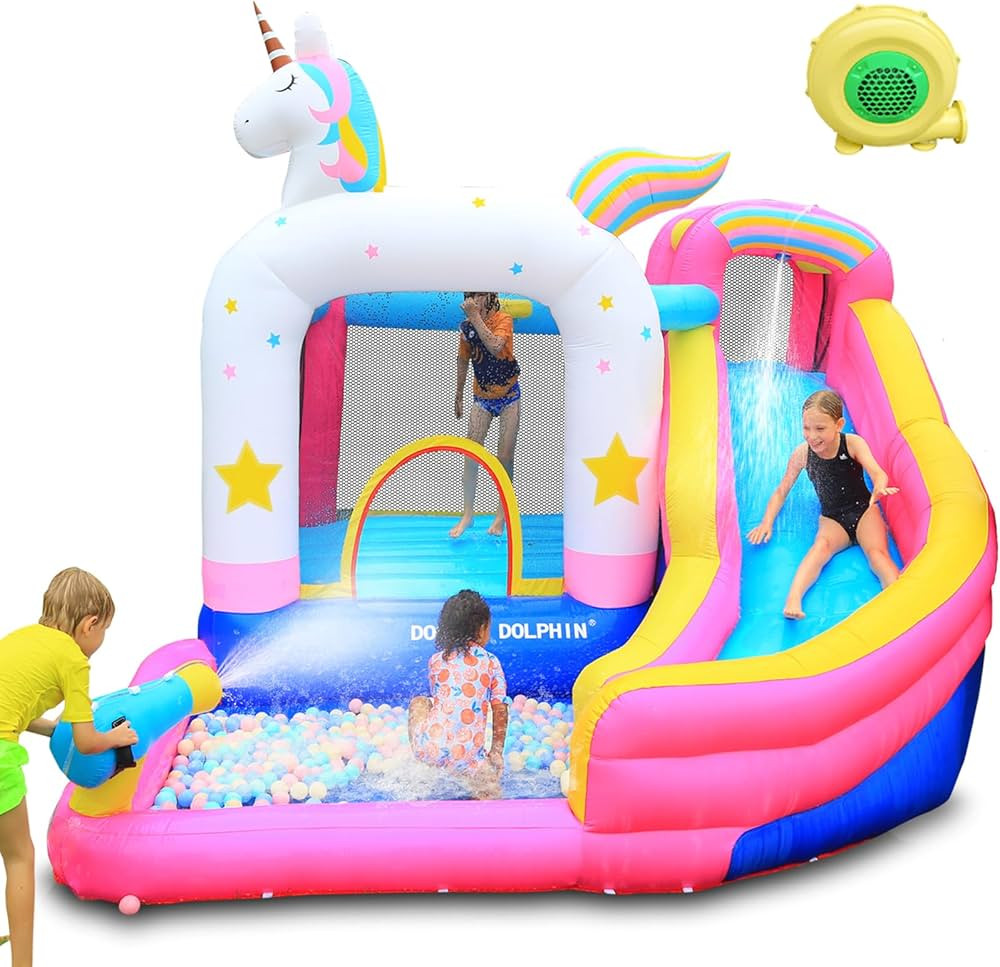Inflatable Water Slides for Kids Backyard, Water Bounce House Water Slide, Blow Up Kids Water Sli... | Amazon (US)