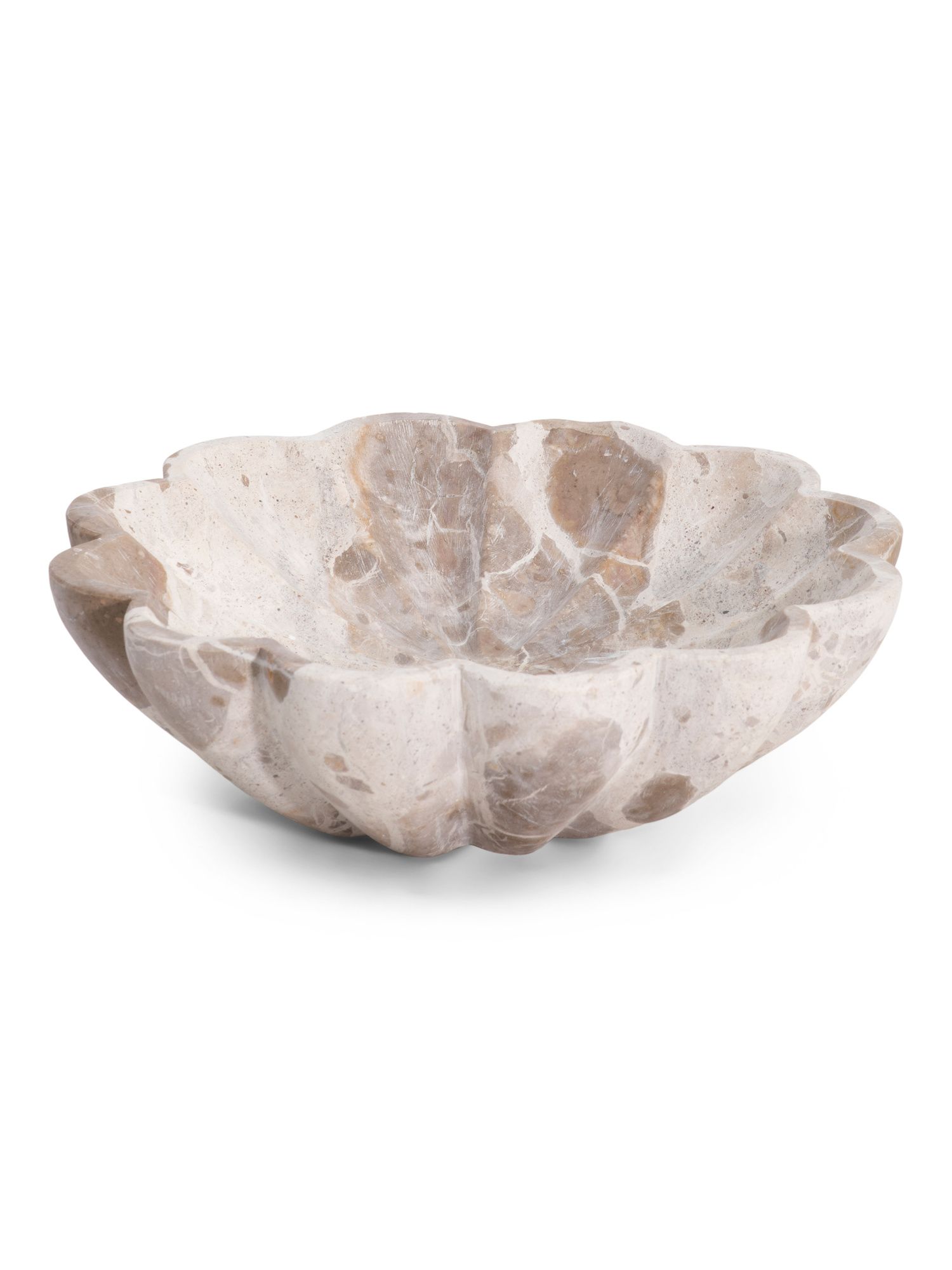 10in Fluted Marble Bowl | Marshalls