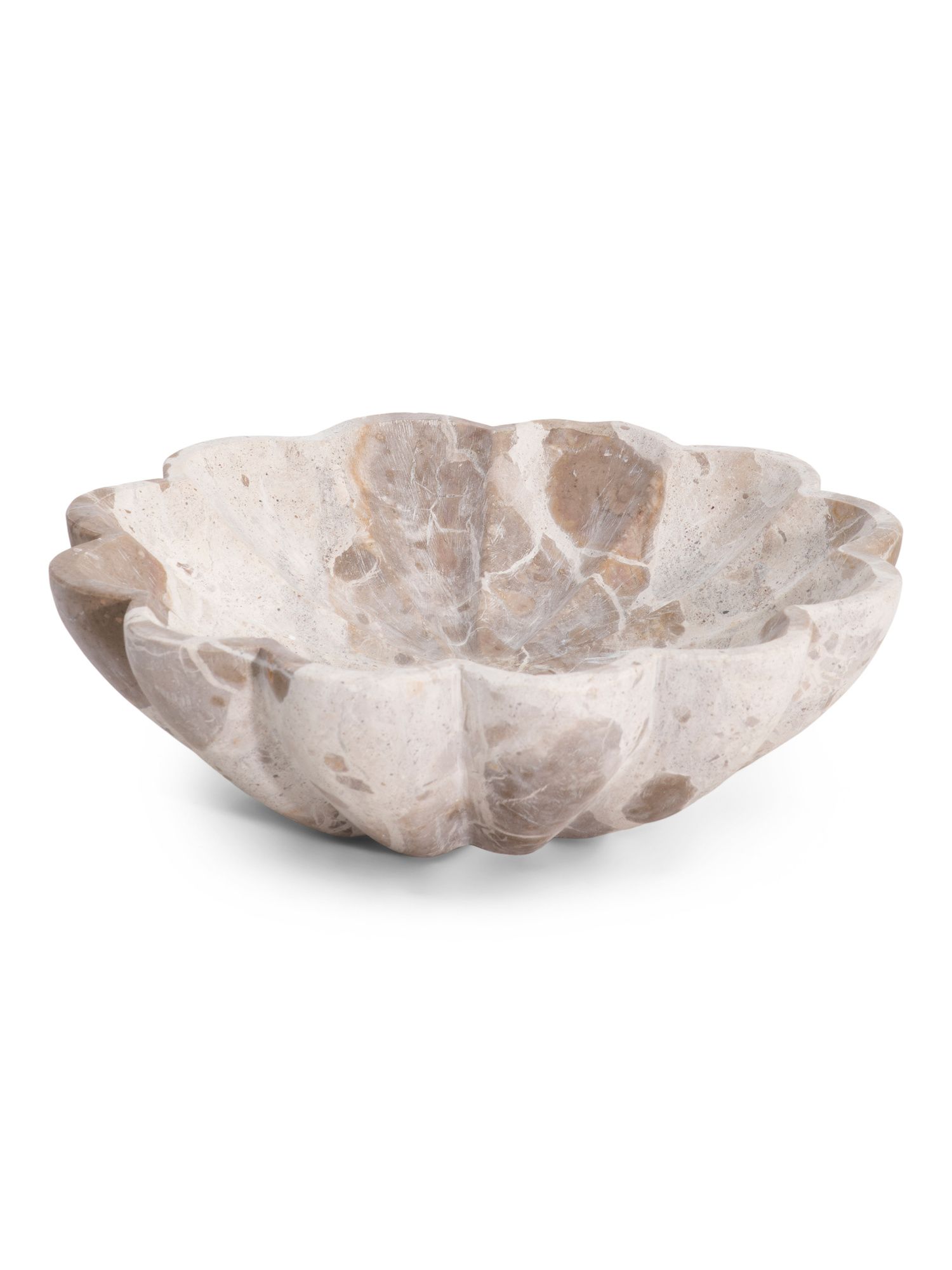 10in Fluted Marble Bowl | The Global Decor Shop | Marshalls | Marshalls