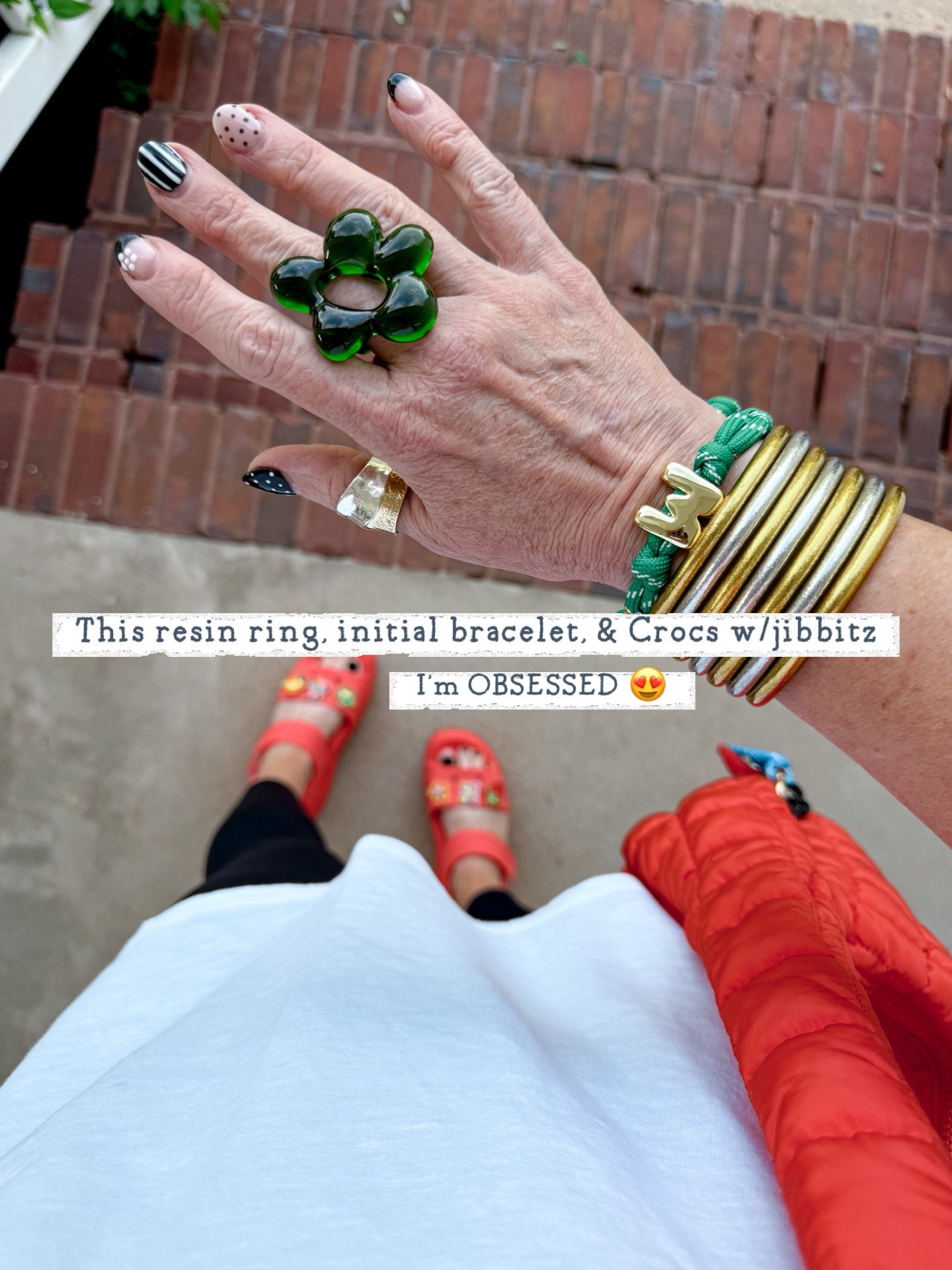 This ring is so fun and I love my initial bracelet too!

#LTKootd